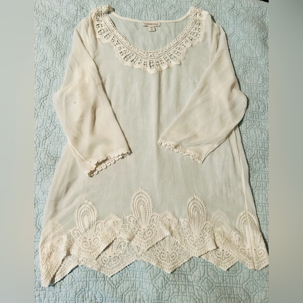 Coldwater Creek sheer tunic